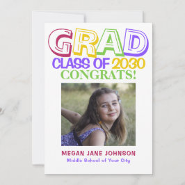 Colorful 5 foto's afstuderen middelbaar schooljaar