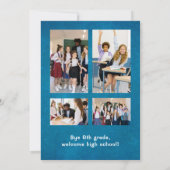 Colorful 5 foto's afstuderen middelbare school aankondiging (Achterkant)