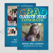 Colorful 5 foto's afstuderen middelbare school aankondiging (Voorkant / Achterkant)