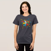 Colorful 5th Year Anniversary  Tri-Blend Shirt (Voorkant volledig)