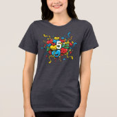 Colorful 5th Year Anniversary  Tri-Blend Shirt (Voorkant)