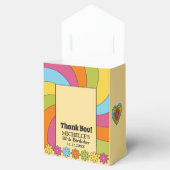 Colorful 60s Flowers Waves Music Thank You Bedankdoosjes (Geopend)