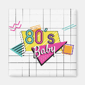 Colorful 80's Baby Magnet (Voorkant)