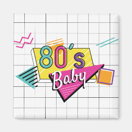 Colorful 80's Baby Magnet