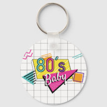 Colorful 80's Baby Sleutelhanger
