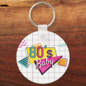 Colorful 80's Baby Sleutelhanger (Voorkant)