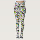 Colorful 80s Cheetah Print Leggings (Voorkant)