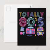 Colorful 80s Costume Party Retro Disco 1980 Briefkaart (Voorkant / Achterkant)