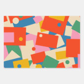 Colorful 80s Geometric Abstract Pattern Inpakpapier Vel (Voorkant 2)