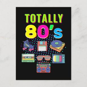 Colorful 80s Party Cassette Disco 1980s Music Briefkaart