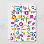 Colorful 80's Retro Geometric Birthday Kaart (Achterkant)