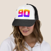 Colorful 90th Birthday Party Trucker Pet (In situ)
