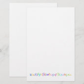 Colorful ABC Rainbow Crayons Kind handschrift Briefpapier (Voorkant / Achterkant)