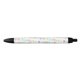 Colorful ABC Rainbow Crayons Kind handschrift Zwarte Inkt Pen