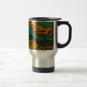 Colorful Aboriginal geïnspireerd design.Travel Mug Reisbeker