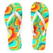 Colorful abstarct fractal psychedelic custom teenslippers (Voetbed)