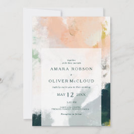 Colorful Abstract All-in-One Weddenschap Kaart