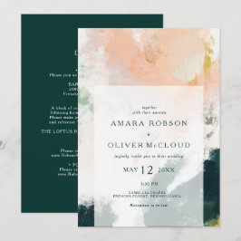Colorful Abstract All-in-One Weddenschap Kaart