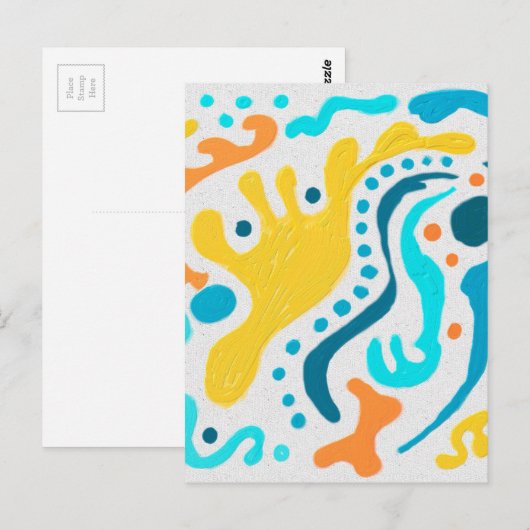 Colorful Abstract Art Briefkaart (Voorkant / Achterkant)