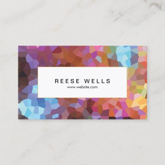 Colorful Abstract Art Geometric Patroon Visitekaartje (Voorkant)