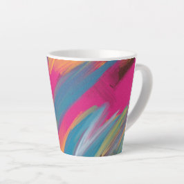 Colorful Abstract Art Latte Mug Latte Mok