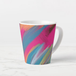 Colorful Abstract Art Latte Mug Latte Mok