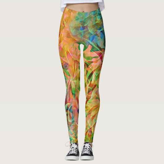 Colorful Abstract Art-Leggings Leggings (Voorkant)