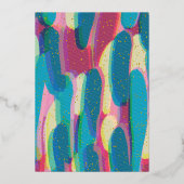 Colorful Abstract Art Merry Alles Photo Folie Feestdagenkaart (Achterkant)