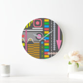Colorful Abstract Art Pattern Grote Klok (Huis)