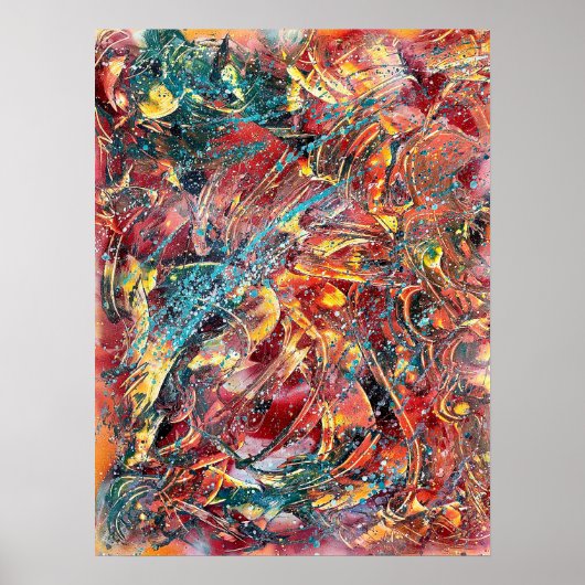 Colorful Abstract Art Print –Ignition No. 1 (Voorkant)