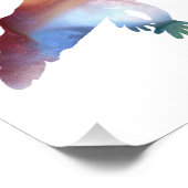 Colorful abstract axolotl silhouet foto afdruk (Hoek)