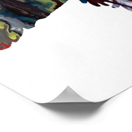 Colorful abstract axolotl silhouet poster (Hoek)