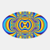 Colorful Abstract Background-14334 Ovale Sticker (Voorkant)