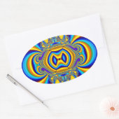 Colorful Abstract Background-14334 Ovale Sticker (Envelop)