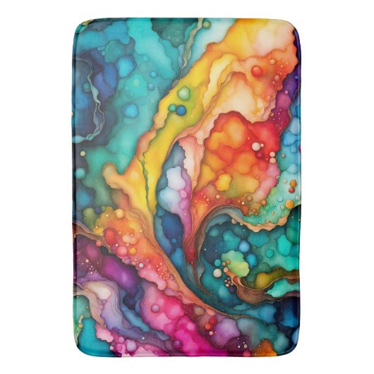 Colorful Abstract Bath Mat (Voorkant Verticaal)