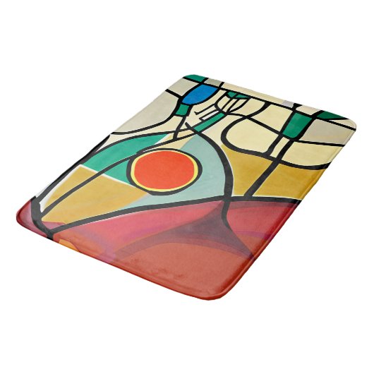 Colorful Abstract Bath Mat (Gekanteld)