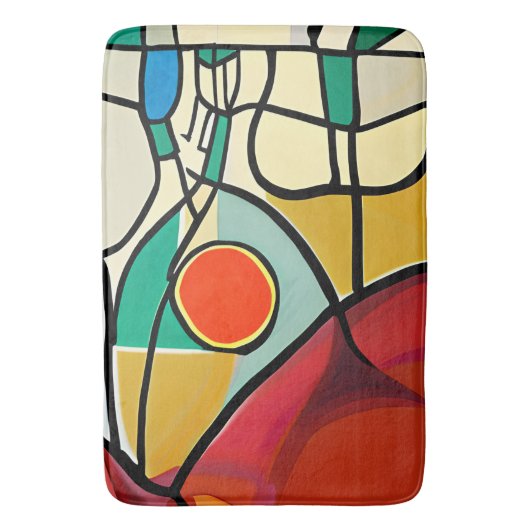 Colorful Abstract Bath Mat (Voorkant Verticaal)