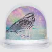 Colorful Abstract Bird Art: Vibrant Songbird Sneeuwbol (Voorkant)