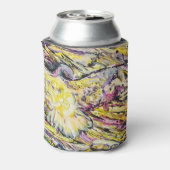 Colorful Abstract Bird Hawk Art Yellow Blikjeskoeler (Blikje Achterkant)