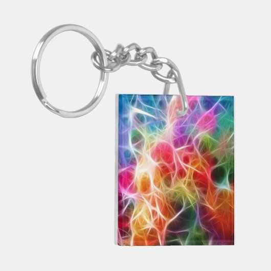 Colorful Abstract Bokeh-verlichtingselektriciteit Sleutelhanger (Voorkant Links)