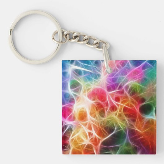 Colorful Abstract Bokeh-verlichtingselektriciteit Sleutelhanger (Voorkant)