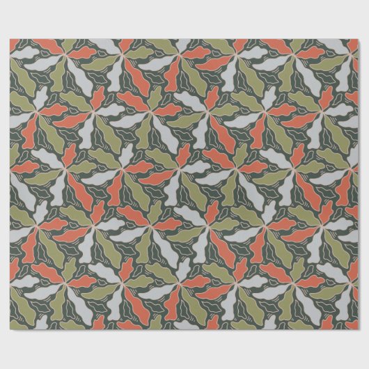 Colorful Abstract Botanical  Cadeaupapier (Vlak)