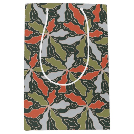 Colorful Abstract Botanical  Medium Cadeauzakje (Voorkant)