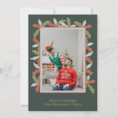 Colorful Abstract Botanical Photo Christmas Feestdagenkaart (Voorkant)