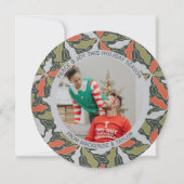 Colorful Abstract Botanical Photo Christmas  Feestdagenkaart (Voorkant)