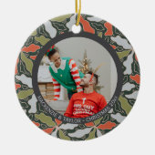 Colorful Abstract Botanical Photo Christmas  Keramisch Ornament (Voorkant)