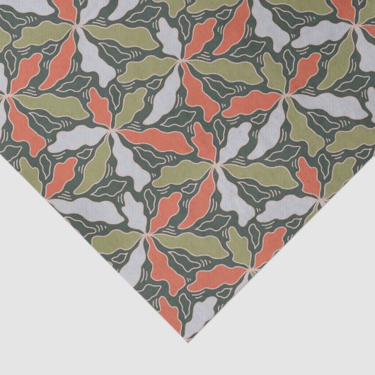 Colorful Abstract Botanical Tissuepapier (Detail)