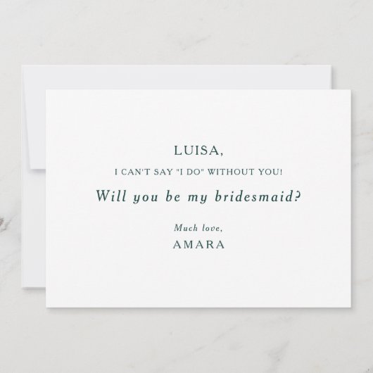 Colorful Abstract Bridesmaid proposal Kaart (Achterkant)