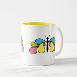 Colorful Abstract Butterfly Coffee Mok