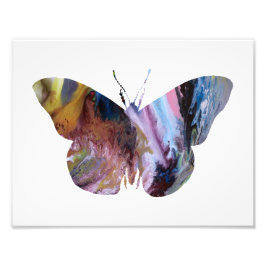 Colorful abstract Butterfly silhouet Foto Afdruk